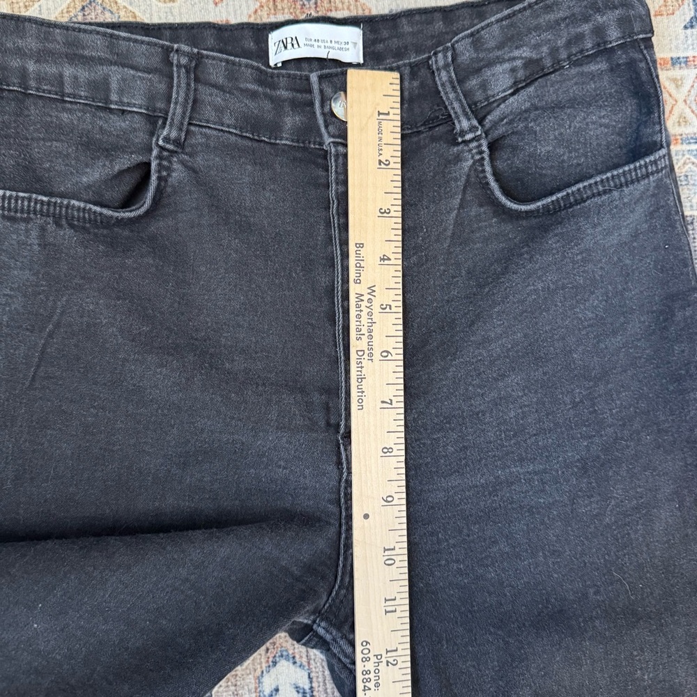 Zara High-Waist Black Skinny Jeans Women's Size 8 - Picture 11 of 12
